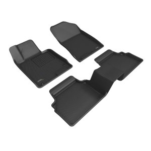 Hyundai Sonata Floor Mat Set - 3D MAXpider - Kagu - Black - `24-`26 Hyundai Sonata Floor Mat Set - 3D MAXpider - Kagu - Black - `24-`26